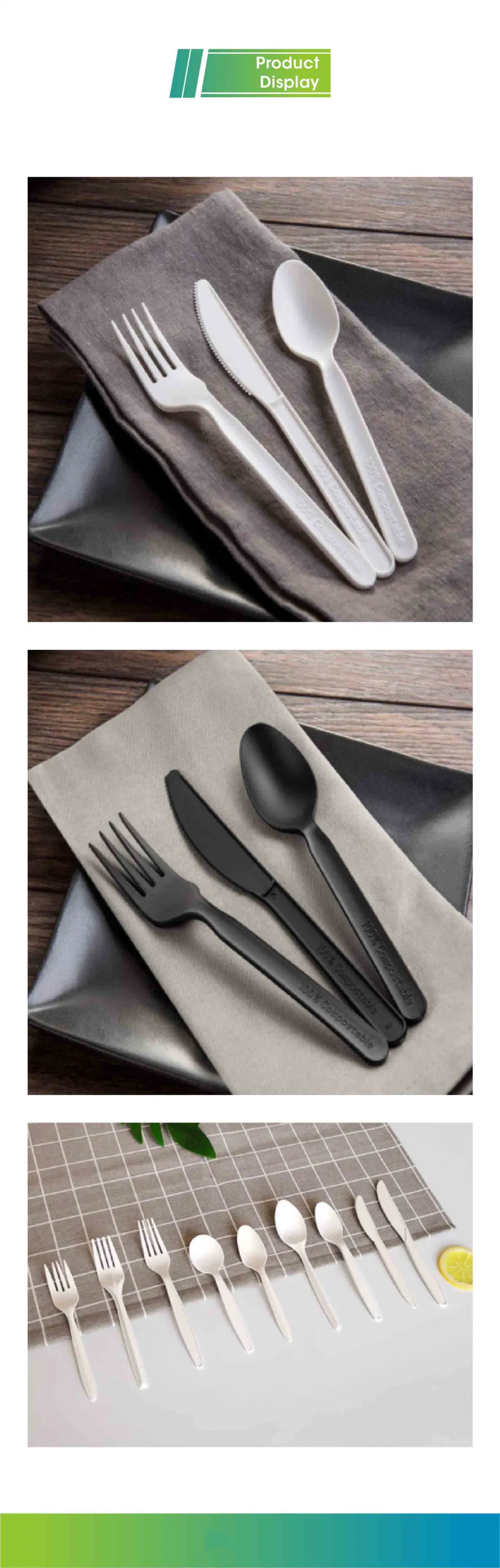 Eco Friendly Biodegradable Disposable Cornstarch PLA Cutlery for Restaurant